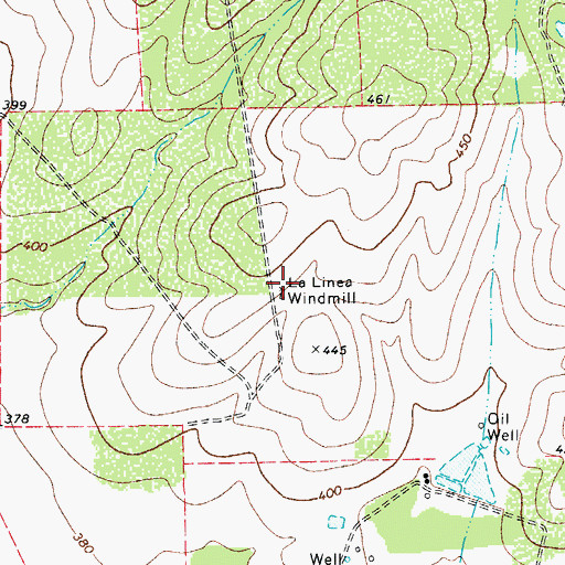 Topographic Map of La Linea Windmill, TX