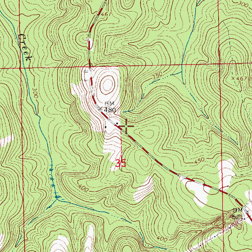 Topographic Map of Jones Mill (historical), AL