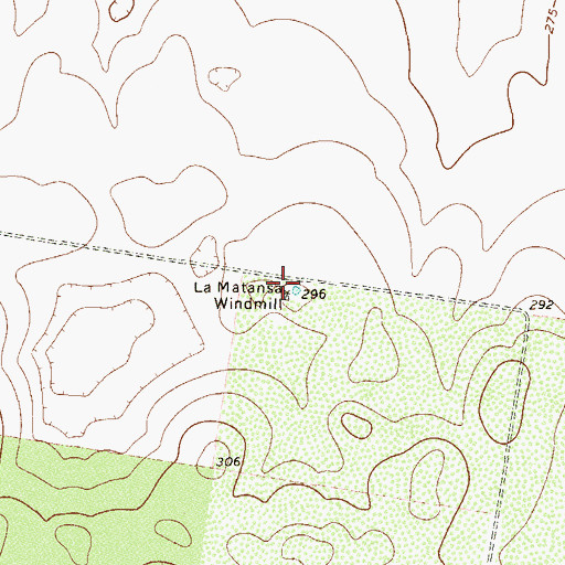 Topographic Map of La Matansa Windmill, TX
