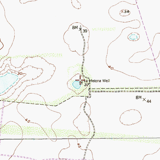 Topographic Map of La Melona Windmill, TX