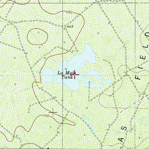 Topographic Map of La Mota Tank, TX