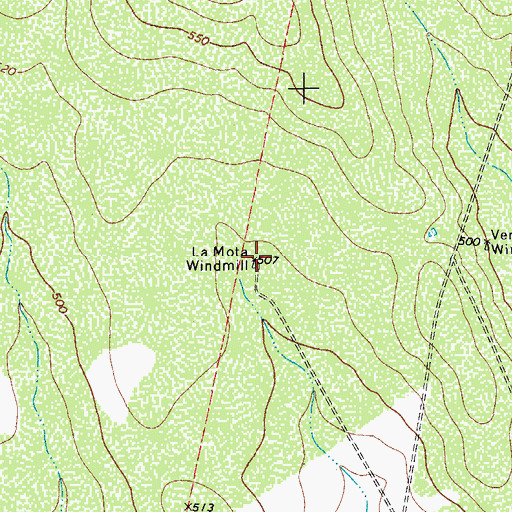 Topographic Map of La Mota Windmill, TX