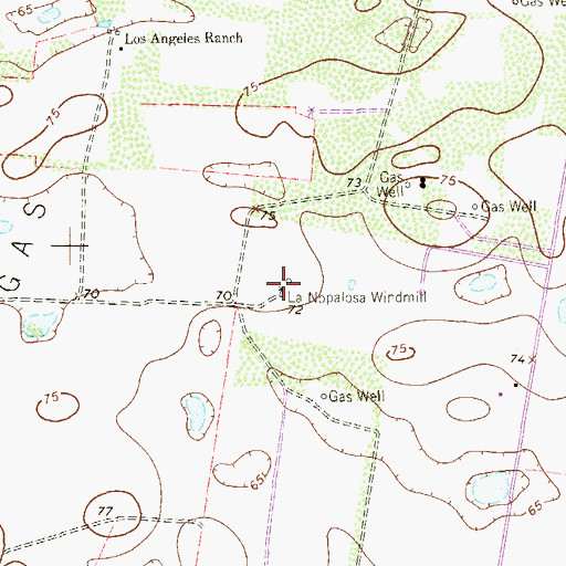 Topographic Map of La Nopalosa Windmill, TX
