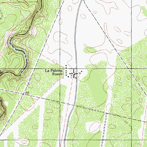 Topographic Map of La Paloma Ranch, TX