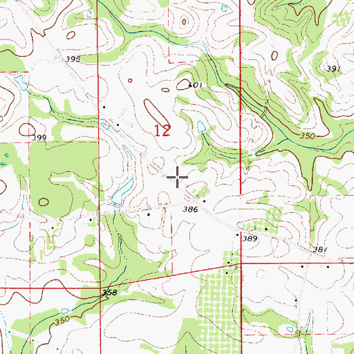 Topographic Map of Kellys Store (historical), AL