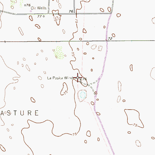Topographic Map of La Posita Windmill, TX