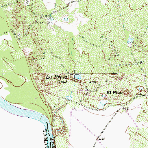 Topographic Map of La Presa Azul, TX