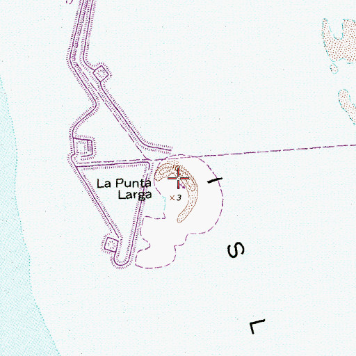 Topographic Map of La Punta Larga, TX