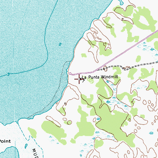 Topographic Map of La Punta Windmill, TX