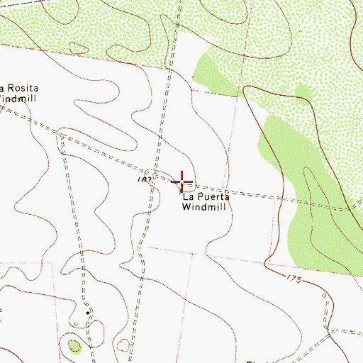 Topographic Map of La Pureta Windmill, TX