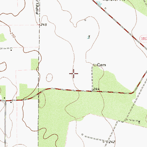 Topographic Map of La Reforma Oil and Gas Field, TX