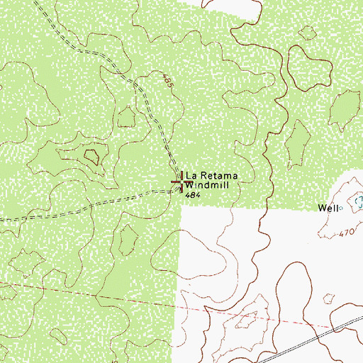 Topographic Map of La Retama Windmill, TX