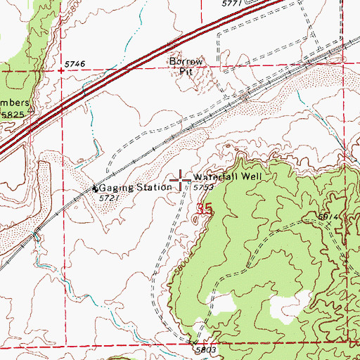 Topographic Map of Waterfall Well, AZ