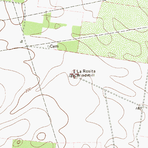 Topographic Map of La Rosita Windmill, TX