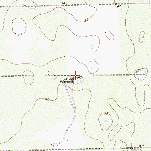 Topographic Map of La Sal Windmill, TX