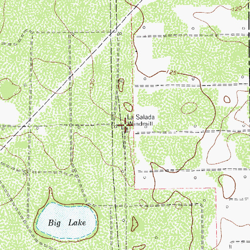 Topographic Map of La Salada Windmill, TX