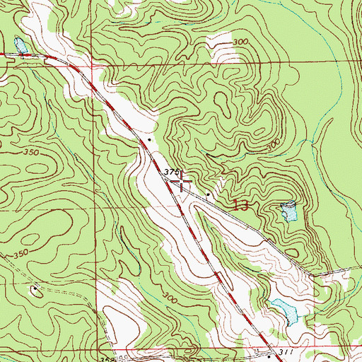 Topographic Map of Live Oak Church (historical), AL