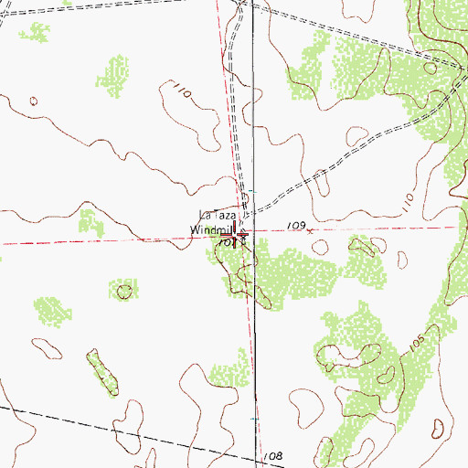 Topographic Map of La Taza Windmill, TX