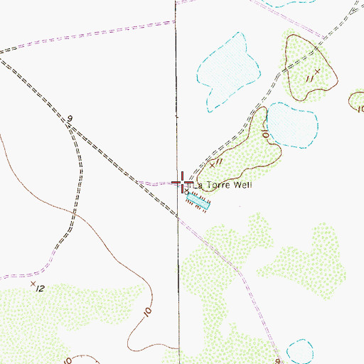 Topographic Map of La Torre Well, TX