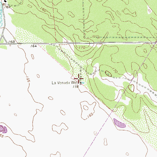 Topographic Map of La Venada Well, TX