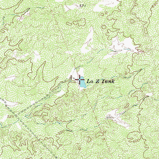 Topographic Map of La Z Tank, TX
