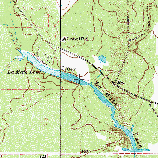 Topographic Map of La Mata Lake, TX