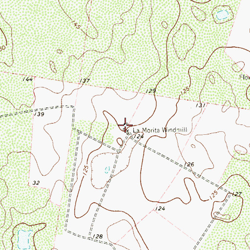 Topographic Map of La Morita Windmill, TX