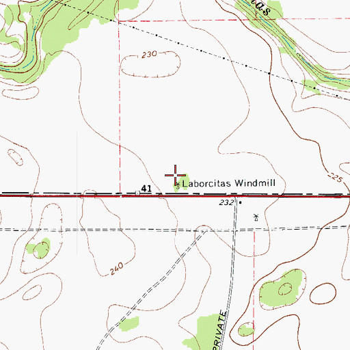 Topographic Map of Laborcitas Windmill, TX