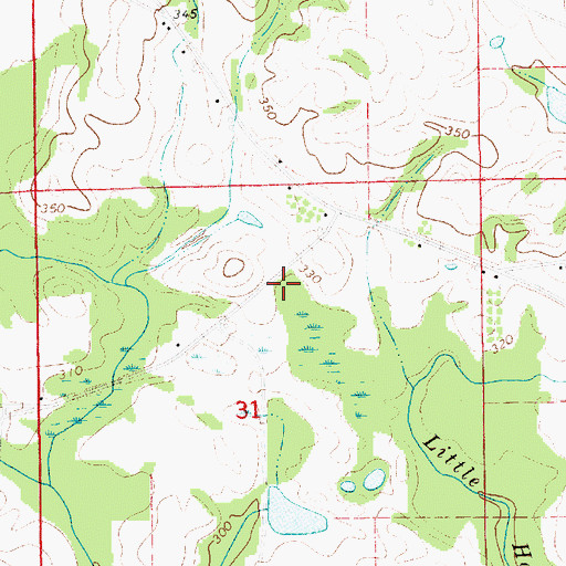 Topographic Map of Mattox Store (historical), AL