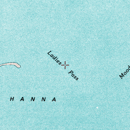 Topographic Map of Ladies Pass, TX