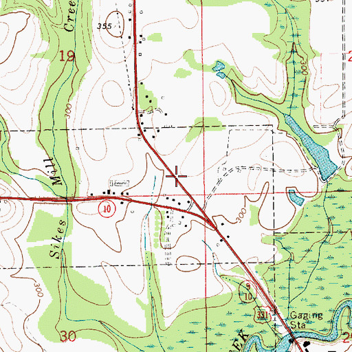 Topographic Map of Millville (historical), AL