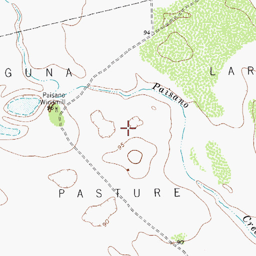 Topographic Map of Laguna Larga Pasture, TX