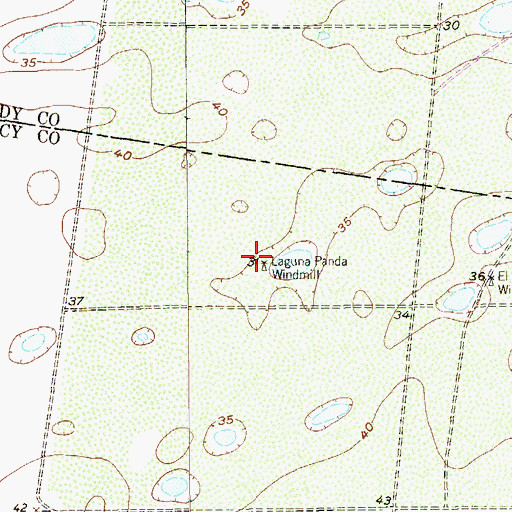 Topographic Map of Laguna Panda Windmill, TX