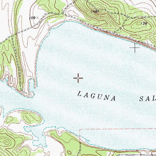 Topographic Map of Laguna Salada, TX