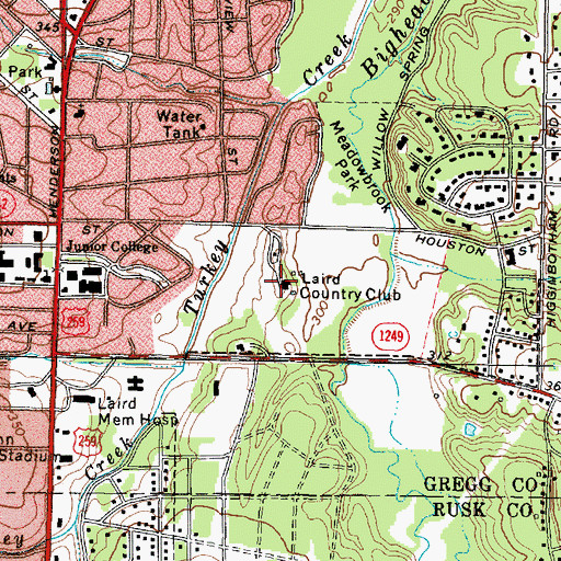Topographic Map of Laguna de los Olmos, TX