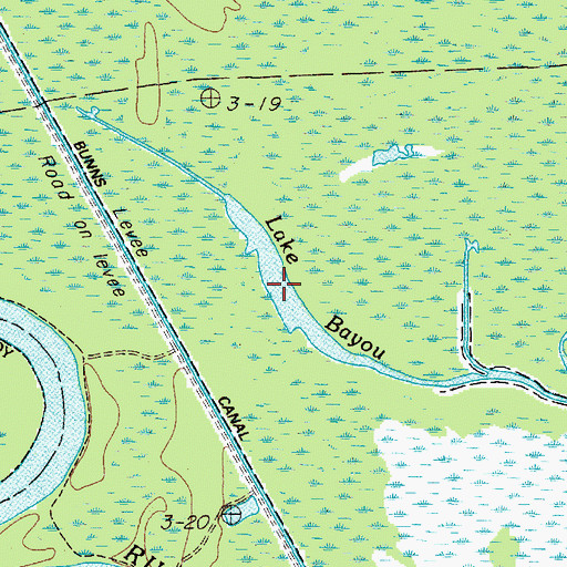 Topographic Map of Lake Bayou, TX