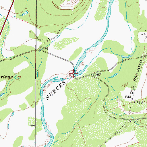 Topographic Map of Lake Creek, TX