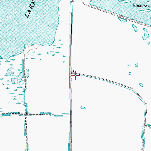 Topographic Map of Lake Stephenson Oil Field, TX