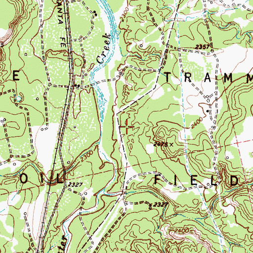 Topographic Map of Lake Trammell Oil Field, TX