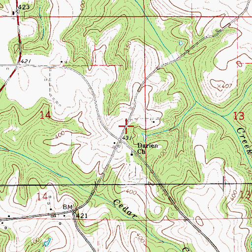 Topographic Map of Nichols Store (historical), AL