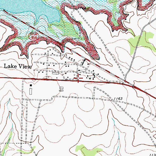 Topographic Map of Lake View, TX