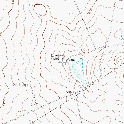 Topographic Map of Lake Well Windmill, TX