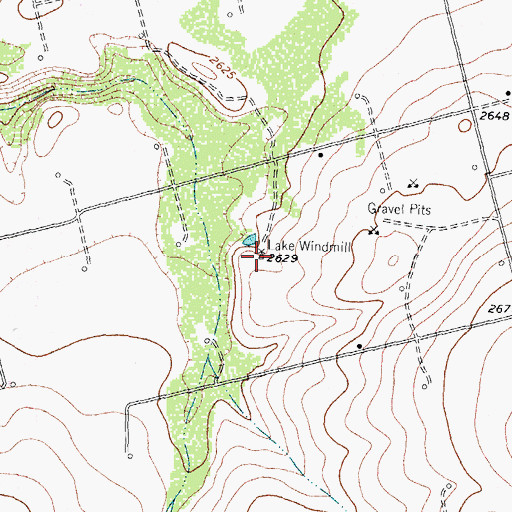 Topographic Map of Lake Windmill, TX