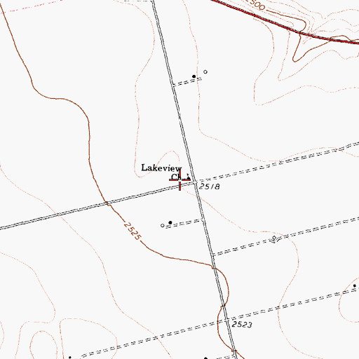 Topographic Map of Lakeview Church, TX