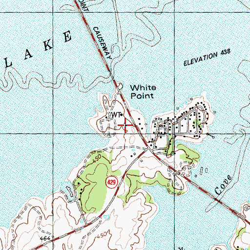 Topographic Map of Lakeview Church, TX