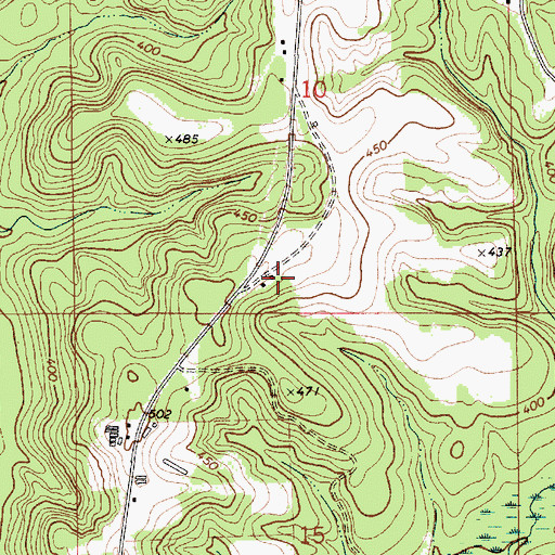 Topographic Map of Pleasant Grove School (historical), AL