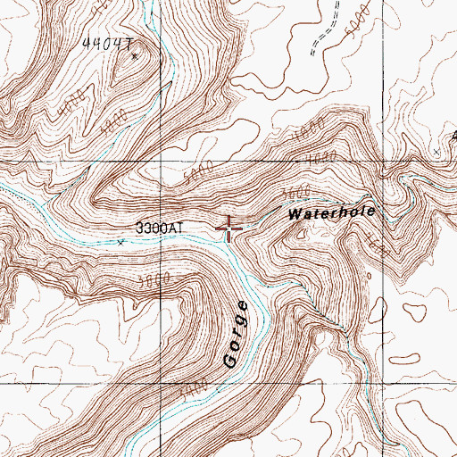 Topographic Map of Waterhole Canyon, AZ