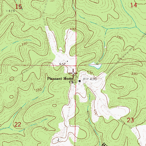 Topographic Map of Pleasant Home (historical), AL