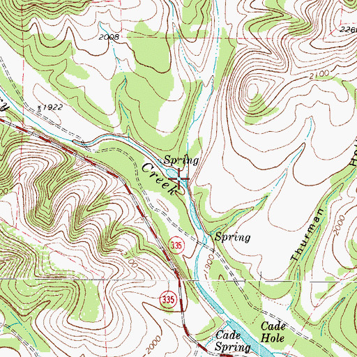 Topographic Map of Lane Hollow, TX