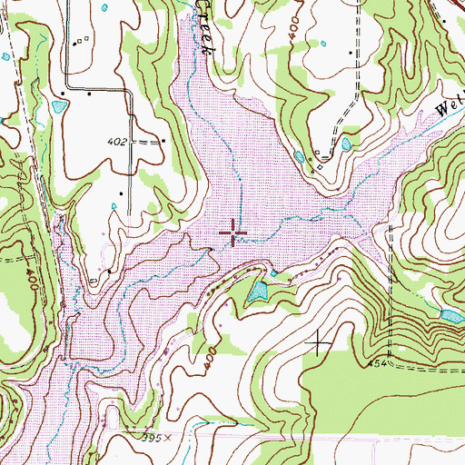 Topographic Map of Lankford Creek, TX